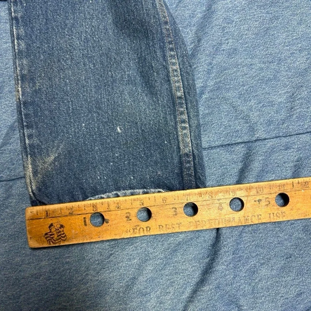 Vintage 90s Wrangler 87635DK Faded Honeycomb Dark Wash Jeans Mens 31x32